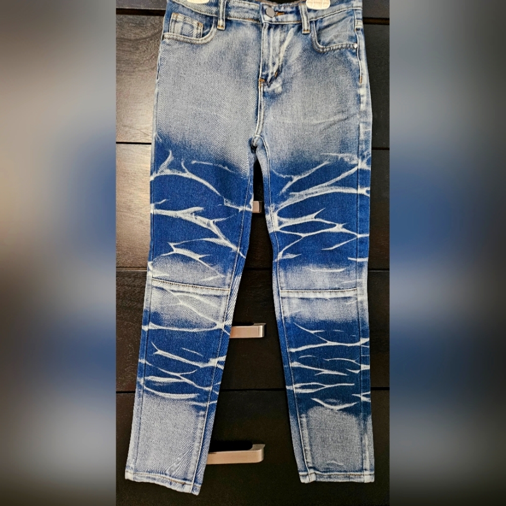 Classic Blue and White Boys Skinny Jeans